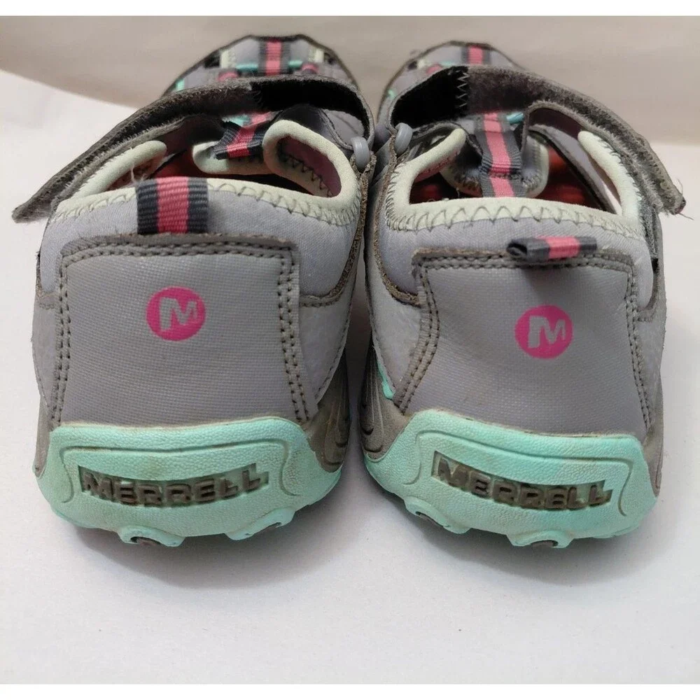 Merrell Kids Hydro H2O Hiker Sport Sandal (Gray, Pink and Turquoise) Size 3M